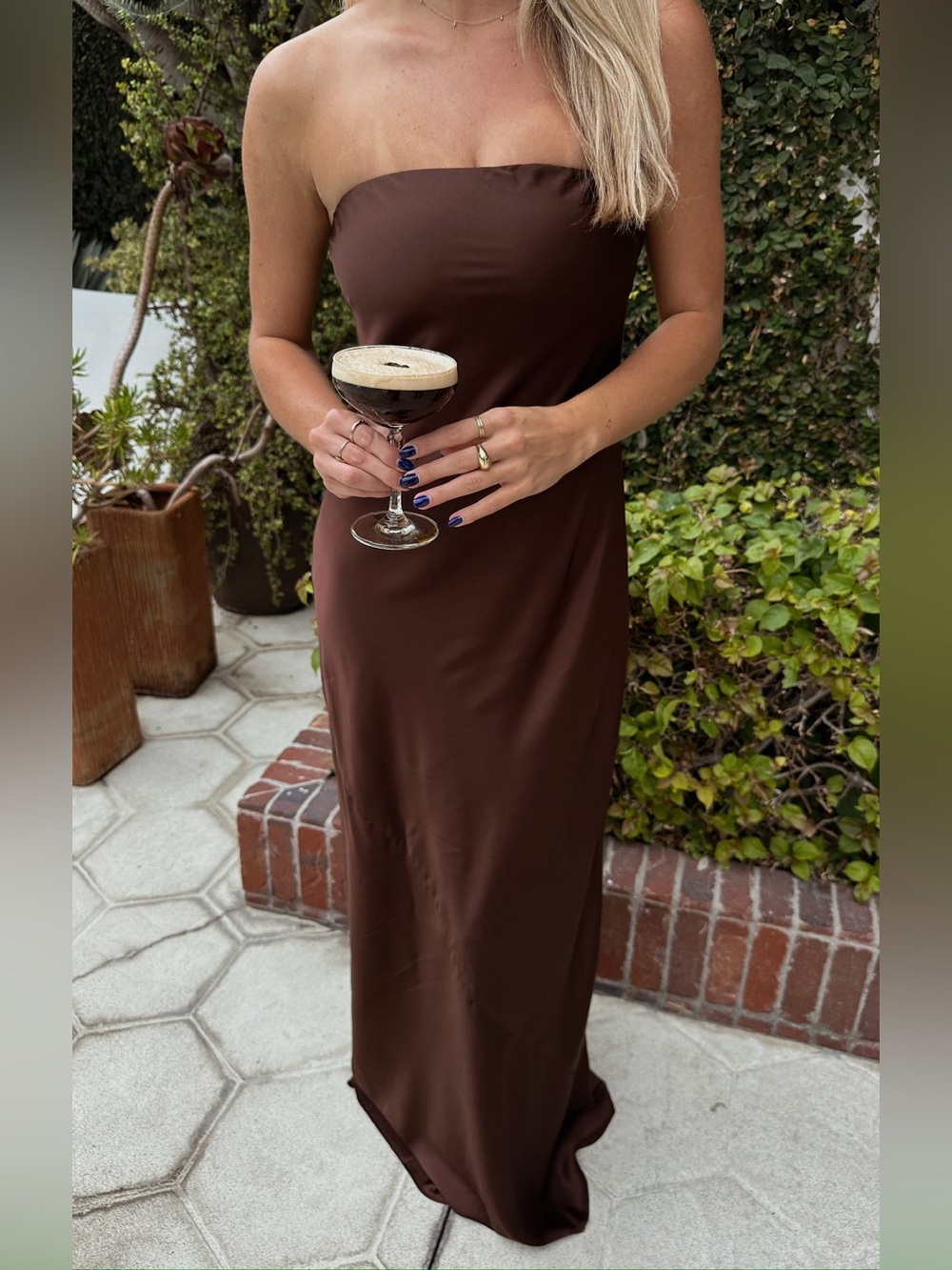 Show Me Your Mumu Taylor Tube Maxi Dress size Medium M Brown NWOT strapless - Picture 2 of 7